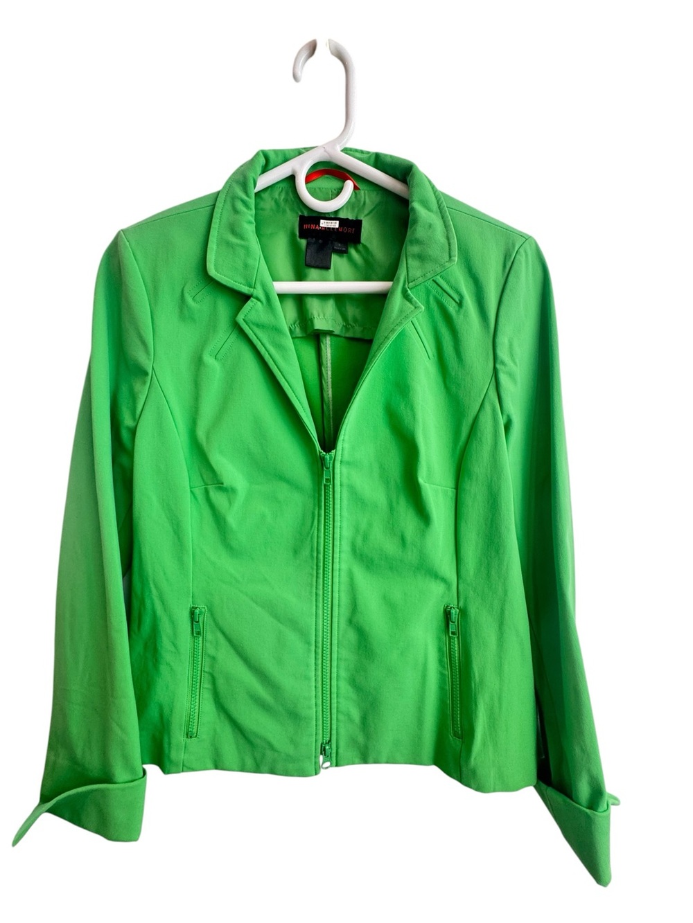 Nina Mclemore Jacket Long Sleeve Green 1/2 Zip Sz 6